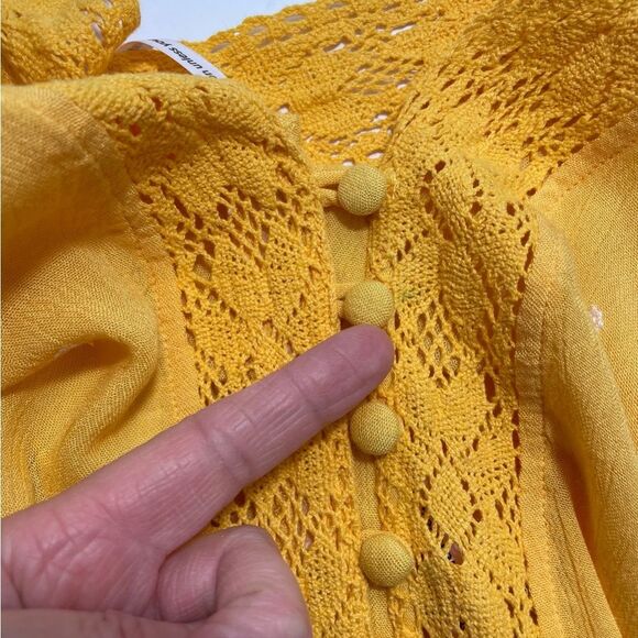 NWT Frock & Frill.‎ Modcloth Sunshine of Your Love Yellow Floral Midi Dress Sz 6 - Picture 9 of 9